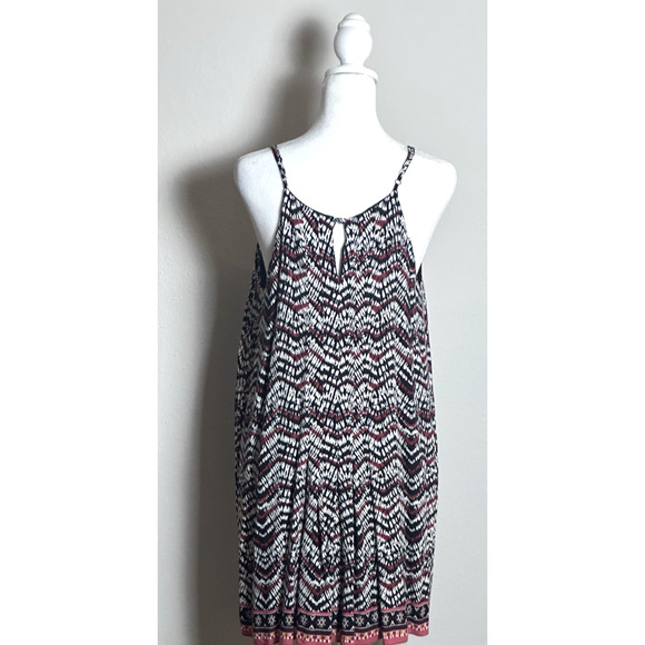 Sanctuary‎ Women’s Black Burgundy & White Sundress Size L Summer Dress - Picture 9 of 16